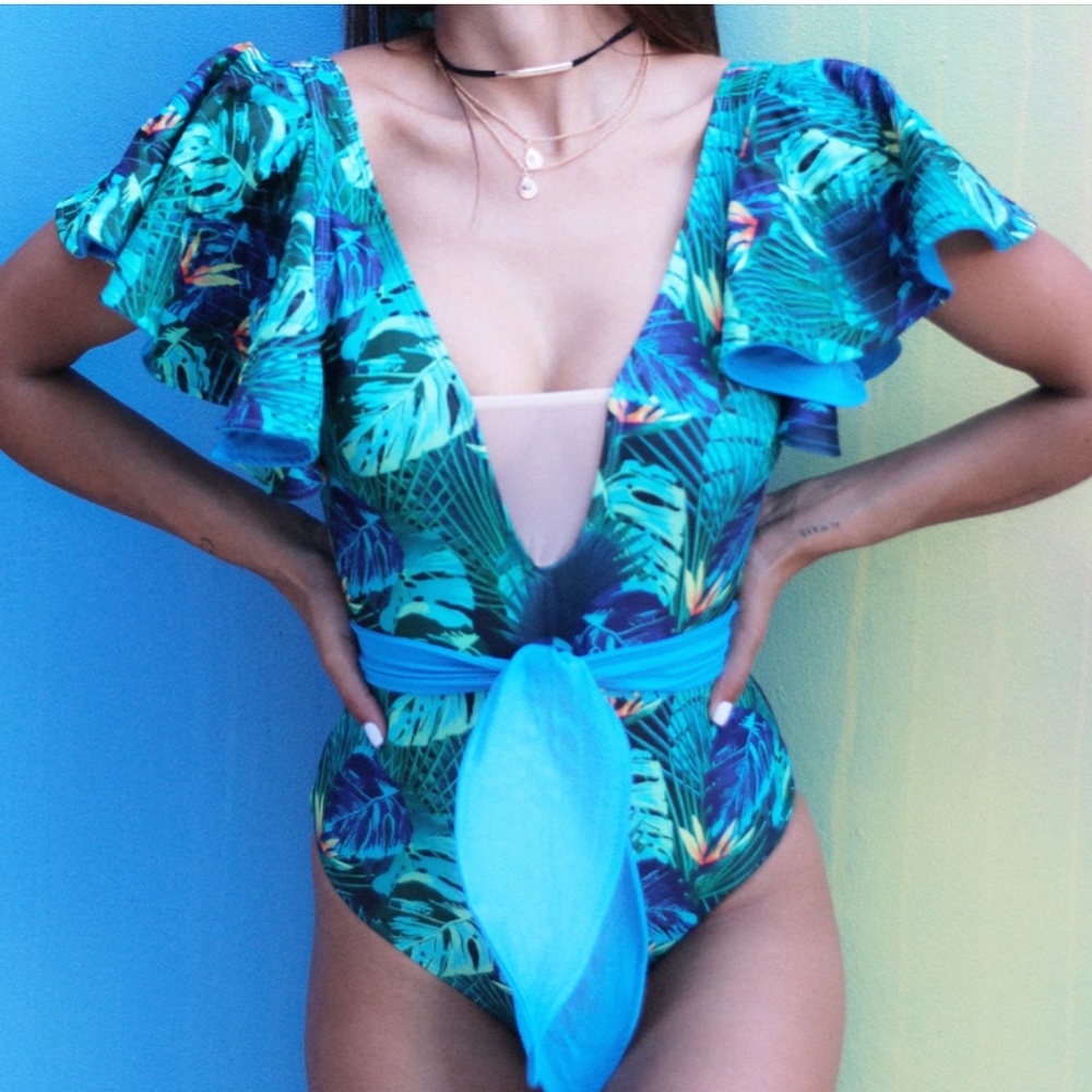 One piece bathing suit Ruffles